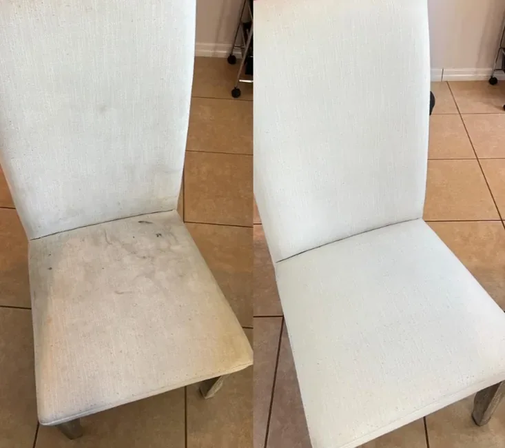 Limpeza de cadeira antes e depois Curitiba